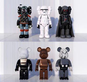 现代玩偶装饰摆件 KAWS玩偶 BEARBRICK